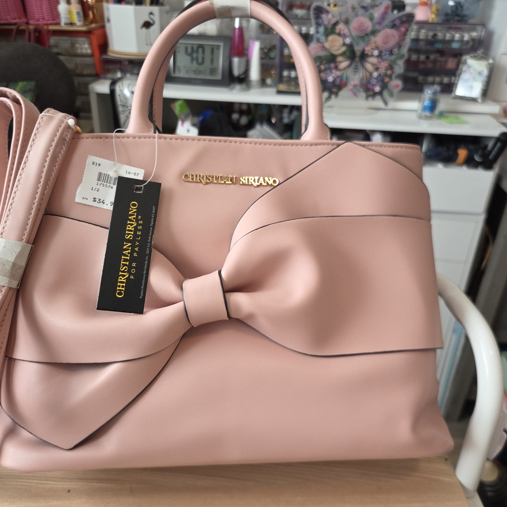 Christian Siriano Pink Bow Tote Bag
